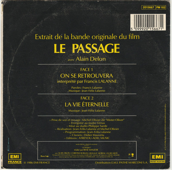 Francis Lalanne - Extrait De La Bande Originale Du Film Le Passage Vinyl Singles Vinyl Very Good (VG) <br> Hoes Good Plus (G+)