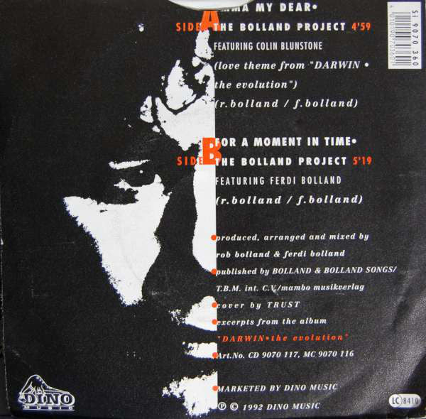 Bolland Project Feat. Colin Blunstone - Emma My Dear (Love Theme) Vinyl Singles Vinyl Very Good (VG) <br> Hoes Good Plus (G+)