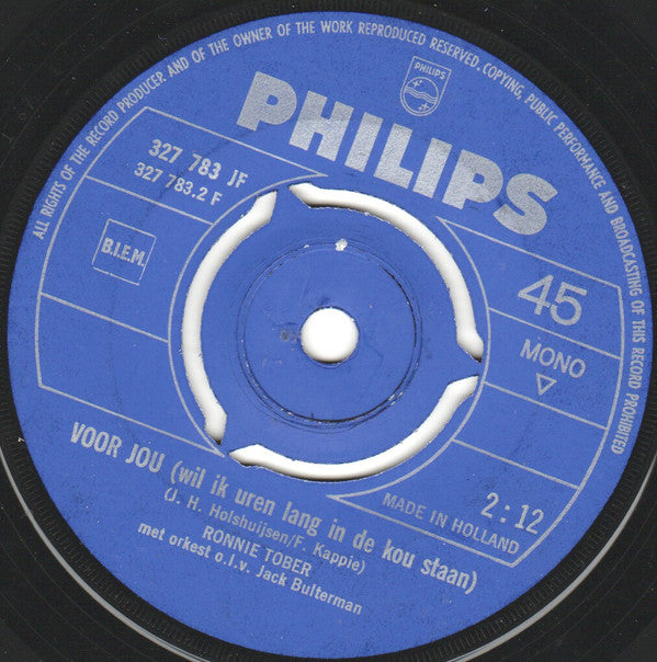 Ronnie Tober - Iedere Avond 42145 Vinyl Singles Media: VG <br> Hoes: G+