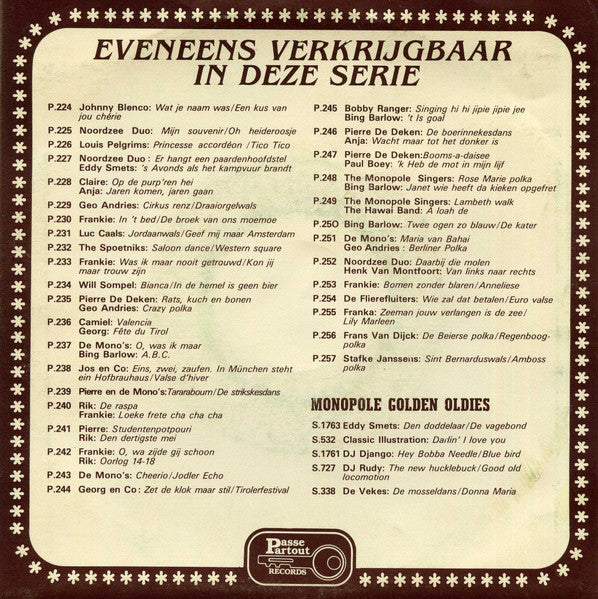 Monopole Singers / Bing Barlow - Rose Marie Polka Vinyl Singles Vinyl Very Good (VG) <br> Hoes Good Plus (G+)