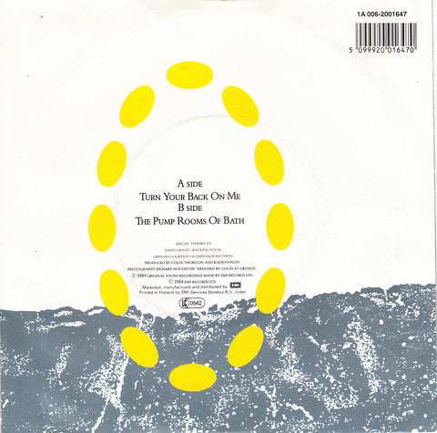 Kajagoogoo - Turn Your Back On Me Vinyl Singles Vinyl Very Good (VG) <br> Hoes Good Plus (G+)