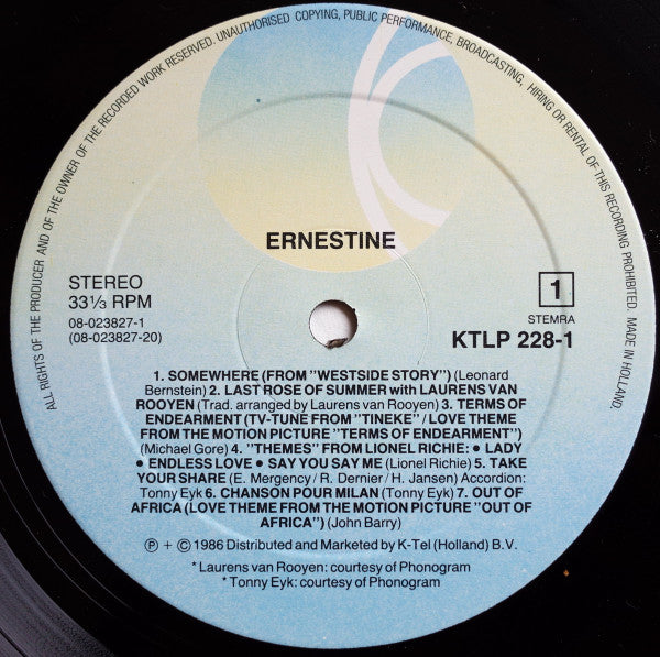 Ernestine Stoop - Ernestine (LP) Vinyl LP