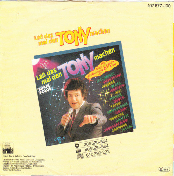 Tony Marshall - So Jung Wie Heut' Kommen Wir Nie Wieder Zusammen Vinyl Singles Vinyl Very Good (VG) <br> Hoes Good Plus (G+)