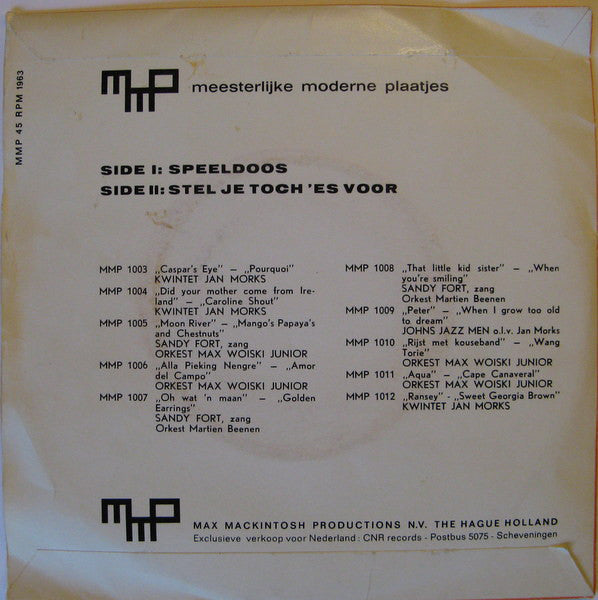 Sandy Fort – Speeldoos Vinyl Singles Vinyl Very Good (VG) <br> Hoes Good Plus (G+)