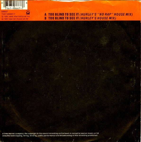 Kym Sims - Too Blind To See It Vinyl Singles Vinyl Very Good (VG) <br> Hoes Good Plus (G+)