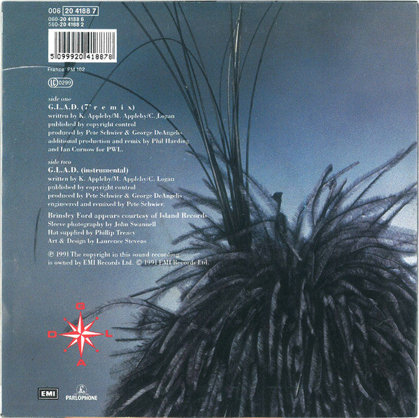 Kim Appleby - G.L.A.D. Vinyl Singles Vinyl Very Good (VG) <br> Hoes Good Plus (G+)