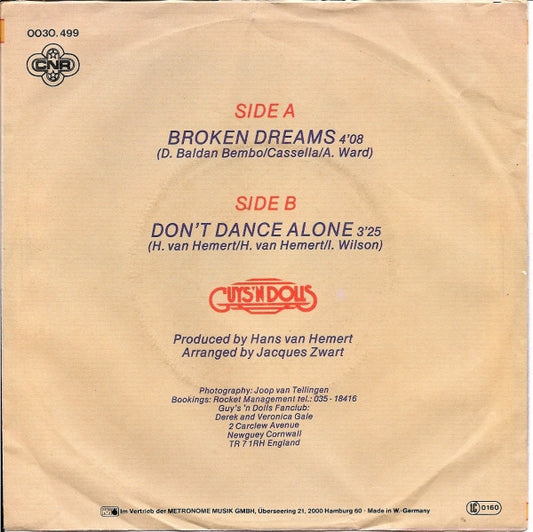 Guys 'n' Dolls - Broken Dreams Vinyl Singles Media: VG+ / Sleeve: G+