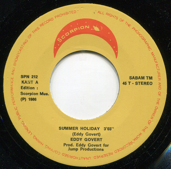 Eddy Govert - Summer Holiday Vinyl Singles