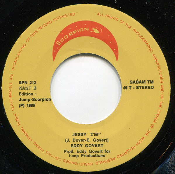 Eddy Govert - Summer Holiday Vinyl Singles Vinyl Very Good (VG) <br> Hoes Good Plus (G+)