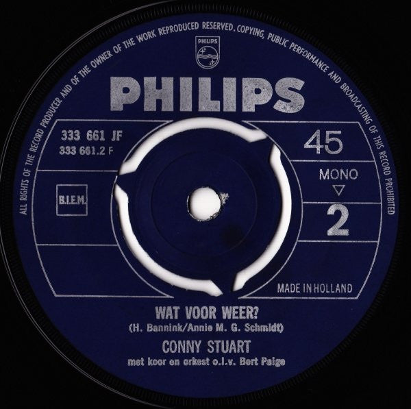 Conny Stuart - Herr Heinzelmann Vinyl Singles Vinyl Very Good (VG) <br> Hoes Good Plus (G+)