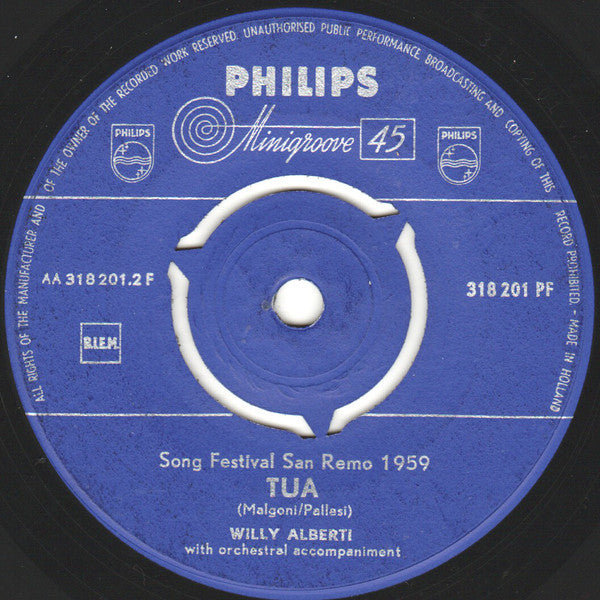 Willy Alberti - Una Marcia In Fa 16354 Vinyl Singles Vinyl Goed / Hoes Generic