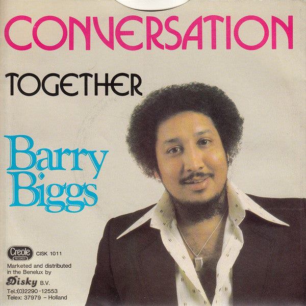 Barry Biggs - Conversation Vinyl Singles Vinyl Very Good (VG) <br> Hoes Good Plus (G+)