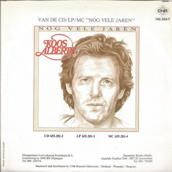 Koos Alberts - Nog Vele Jaren 33257 Vinyl Singles Vinyl Very Good (VG) <br> Hoes Good Plus (G+)
