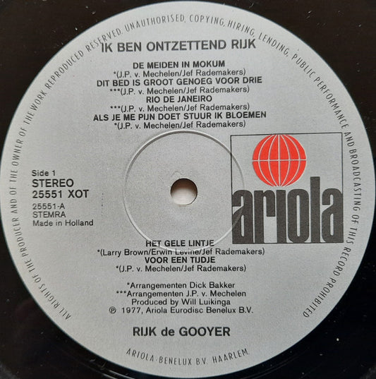 Rijk de Gooyer – Ik Ben Ontzettend Rijk (LP)
