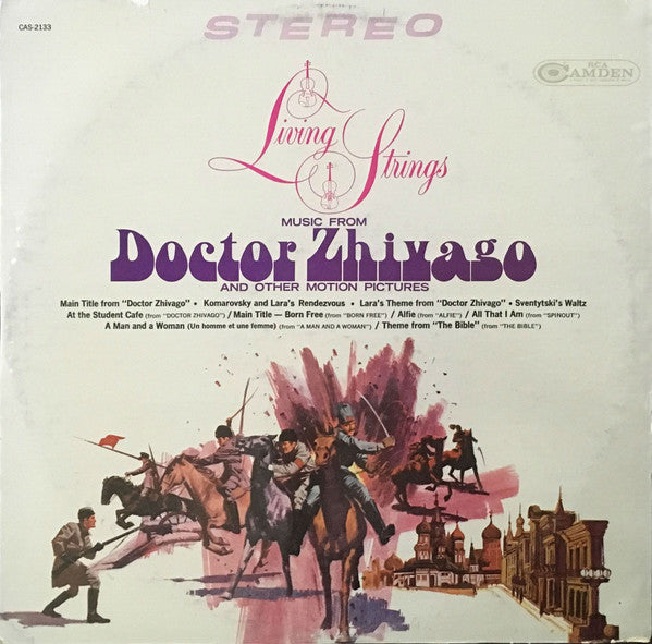 Living Strings - Music From Doctor Zhivago And Other Motion Pictures (LP) Vinyl LP Vinyl Very Good (VG) <br> Hoes Good Plus (G+)