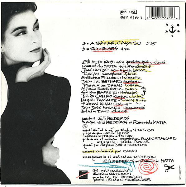 Elli Medeiros - A Bailar Calypso Vinyl Singles Vinyl Very Good (VG) <br> Hoes Good Plus (G+)