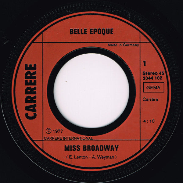 Belle Epoque - Miss Broadway 39518 Vinyl Singles