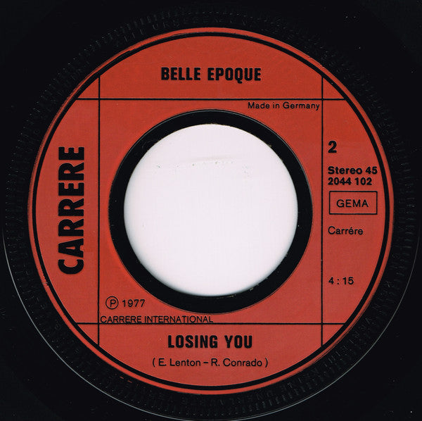 Belle Epoque - Miss Broadway 39518 Vinyl Singles Vinyl Very Good (VG) <br> Hoes Good Plus (G+)