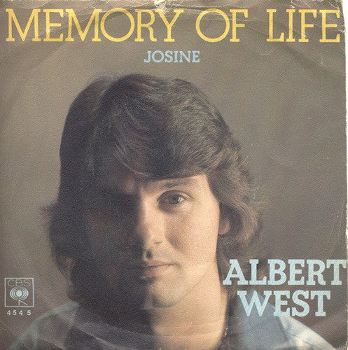 Albert West - Memory Of Life Vinyl Singles Vinyl Very Good (VG) <br> Hoes Good Plus (G+)