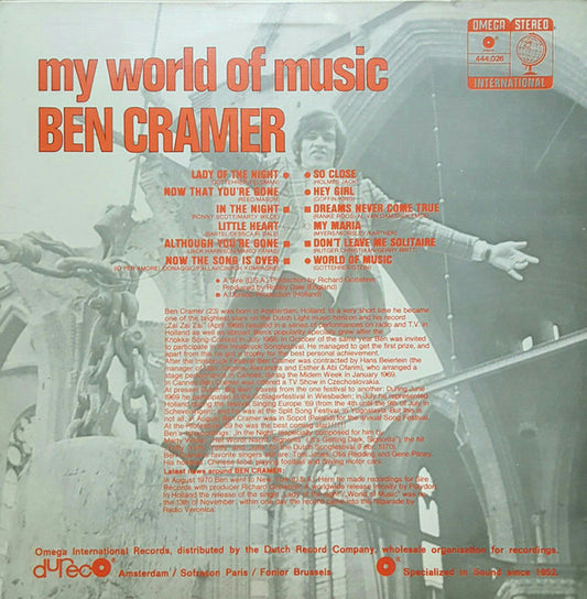 Ben Cramer - My World Of Music (LP) Vinyl LP Vinyl Zeer Goed / Hoesje Goed "VINYLSINGLES.NL"
