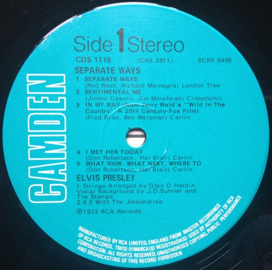 Elvis - Separate Ways (LP)