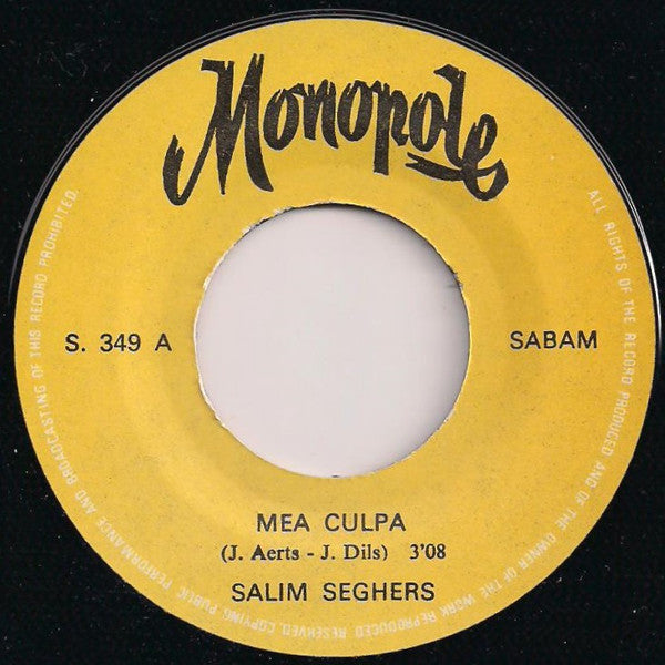 Salim Seghers - Mea Culpa Vinyl Singles