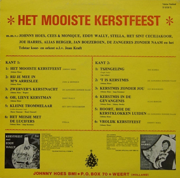 Various - Het Mooiste Kerstfeest (LP) Vinyl LP Vinyl Very Good (VG) <br> Hoes Good Plus (G+)