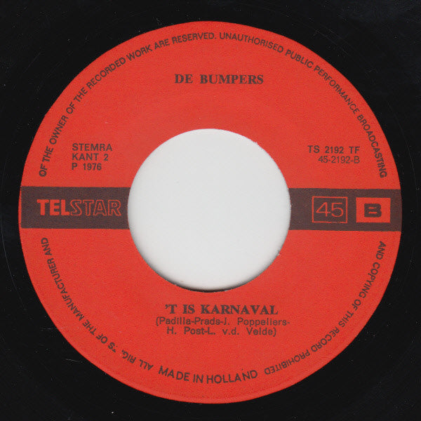 Bumpers - Ik Dans De Bump Met Jou Vinyl Singles