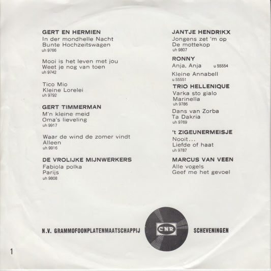 Gert, Hermien Helen En Fred - Corsica D'amore 23057 Vinyl Singles Vinyl Zeer Goed / Hoesje Goed "VINYLSINGLES.NL"