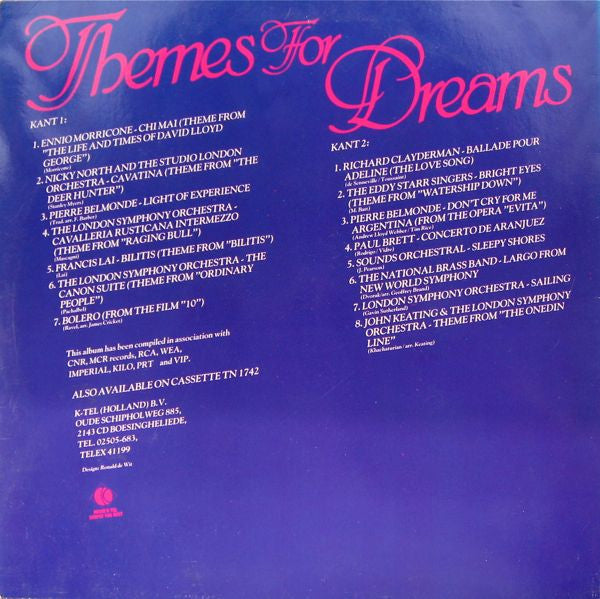 Various - Themes For Dreams (LP) Vinyl LP Vinyl Very Good (VG) <br> Hoes Good Plus (G+)