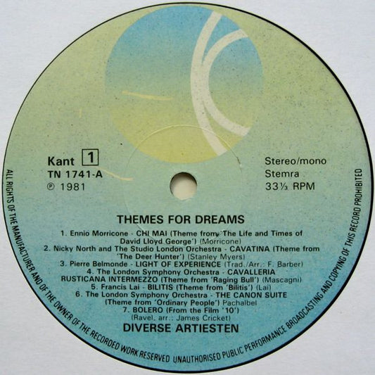 Various - Themes For Dreams (LP) Vinyl LP Vinyl Zeer Goed / Hoesje Goed "VINYLSINGLES.NL"