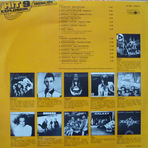Various - Hit Explosion * (LP) Vinyl LP Vinyl Very Good (VG) <br> Hoes Good Plus (G+)