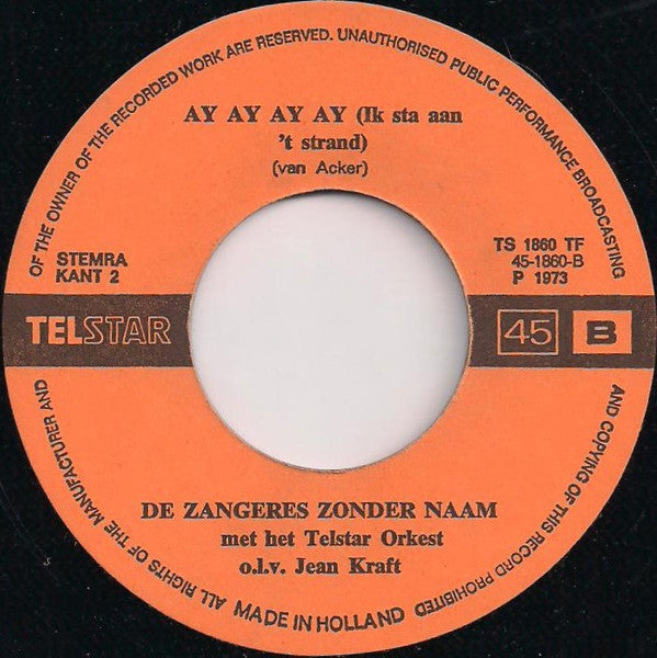 Zangeres Zonder Naam - Balalaika 36462 Vinyl Singles Vinyl Very Good (VG) <br> Hoes Good Plus (G+)