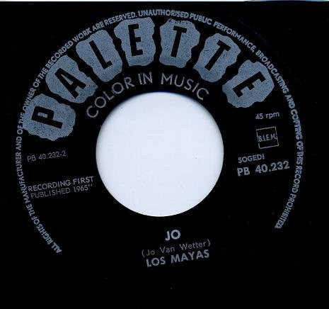 Los Mayas - No Man's Land Vinyl Singles Vinyl Very Good (VG) <br> Hoes Good Plus (G+)