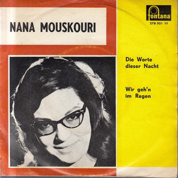 Nana Mouskouri - Die Worte Dieser Nacht Vinyl Singles Vinyl Very Good (VG) <br> Hoes Good Plus (G+)
