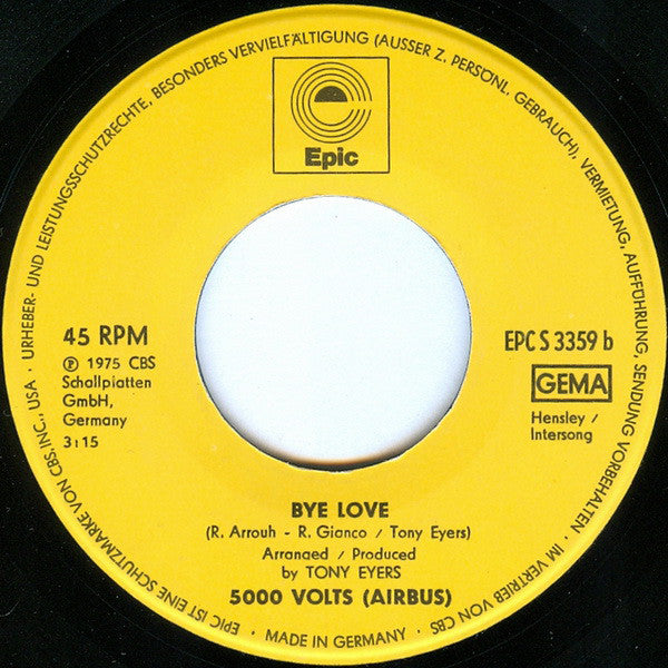 5000 Volts - I'm On Fire Vinyl Singles Vinyl Very Good (VG) <br> Hoes Good Plus (G+)