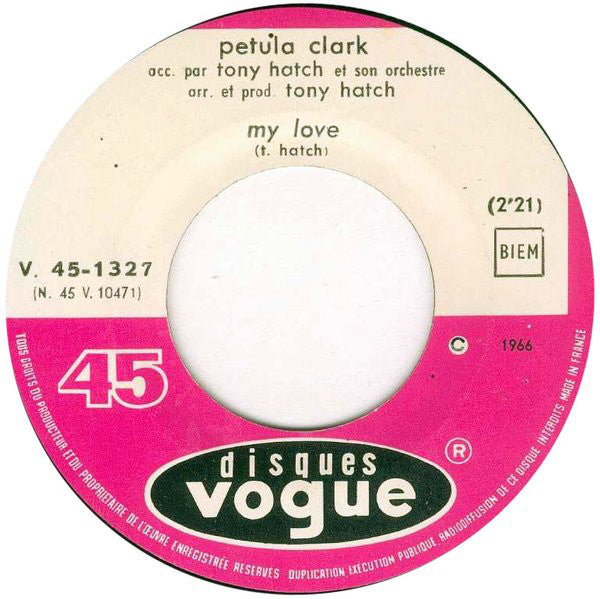 Petula Clark - My Love Vinyl Singles