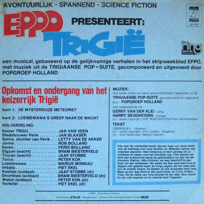 Various - Eppo Presenteert: Trigië (LP) Vinyl LP Vinyl Very Good (VG) <br> Hoes Good Plus (G+)