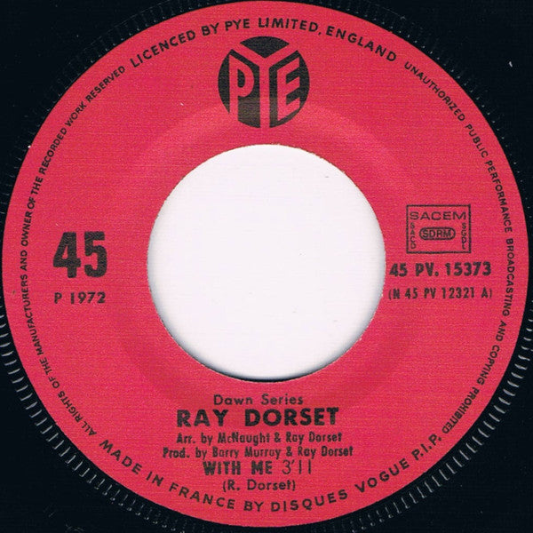 Ray Dorset - With Me Vinyl Singles