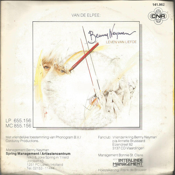 Benny Neyman & Bonnie St. Claire - Verder Valt 't Wel Mee Vinyl Singles Vinyl Very Good (VG) <br> Hoes Good Plus (G+)