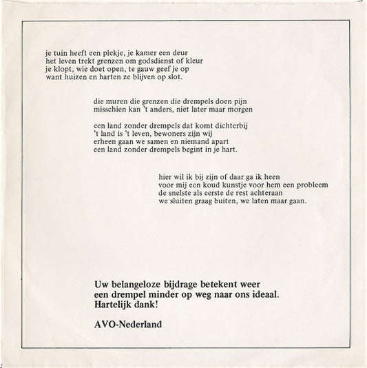 Koor En Orkest o.l.v. Job Maarse - Land Zonder Drempels 28731