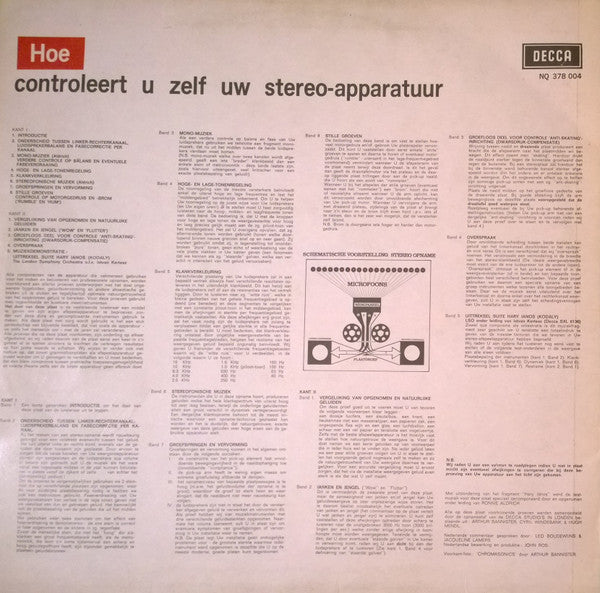 No Artist - Hoe Controleert U Zelf Uw Stereo-Apparatuur (LP) Vinyl LP Vinyl Very Good (VG) <br> Hoes Good Plus (G+)