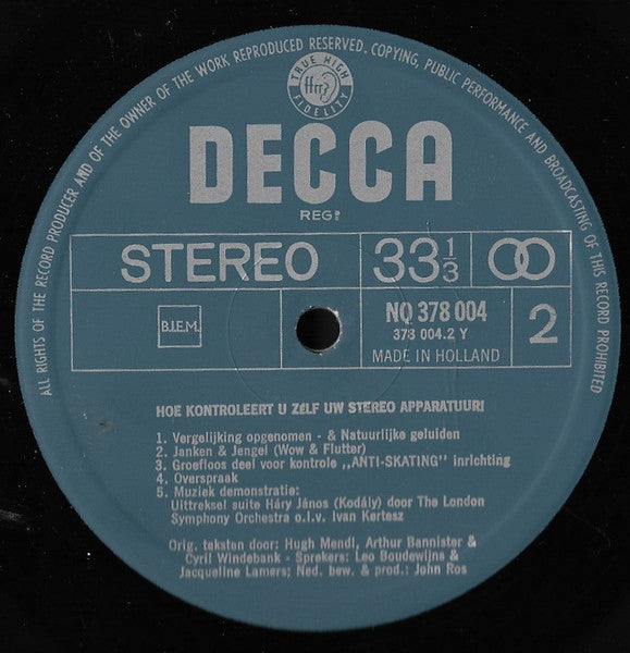 No Artist - Hoe Controleert U Zelf Uw Stereo-Apparatuur (LP) Vinyl LP