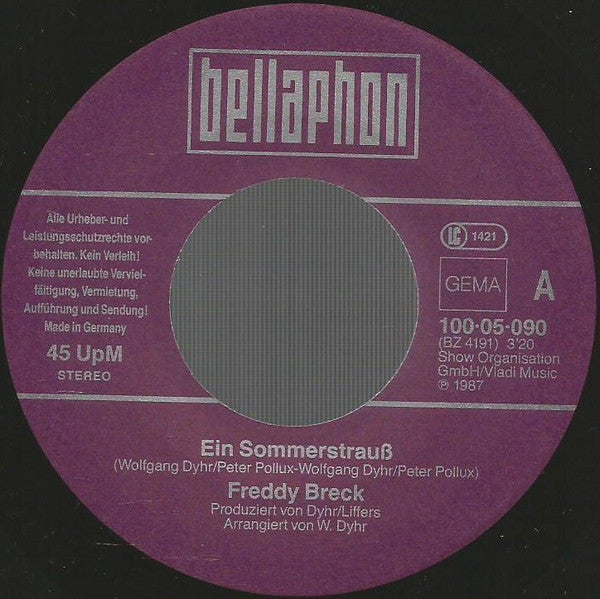Freddy Breck - Ein Sommerstrauss Vinyl Singles