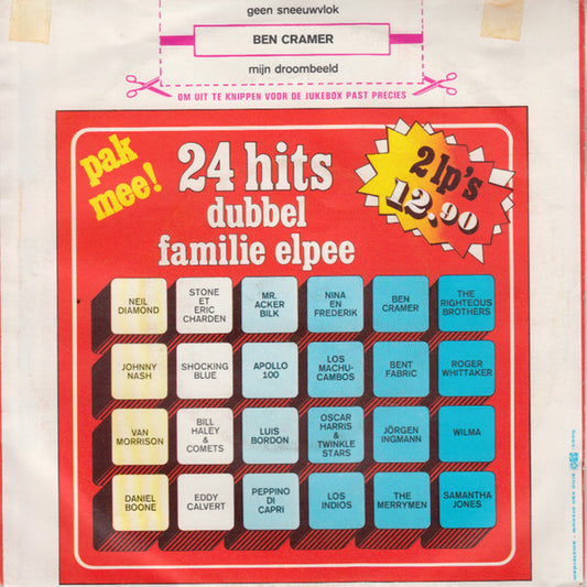 Ben Cramer - Geen Sneeuwvlok Vinyl Singles Vinyl Zeer Goed / Hoesje Goed "VINYLSINGLES.NL"