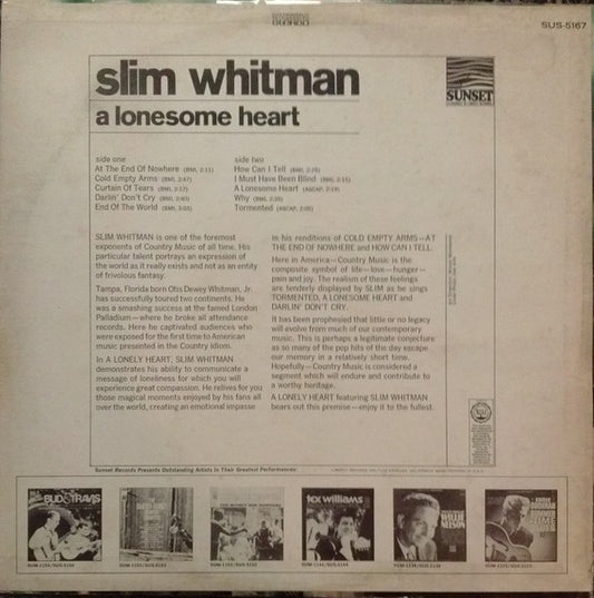 Slim Whitman - A Lonesome Heart (LP)