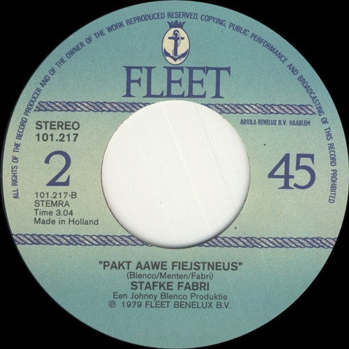 Stafke Fabri - Veur Een Kuske Van Aa Vinyl Singles Vinyl Goed / Hoes Redelijk