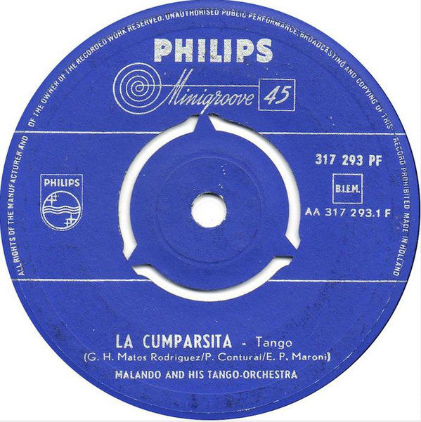Malando And His Tango Orchestra - La Cumparsita Vinyl Singles
