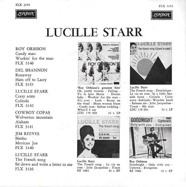Lucille Starr - Jolie Jacqueline 40180 Vinyl Singles Vinyl Very Good (VG) <br> Hoes Good Plus (G+)