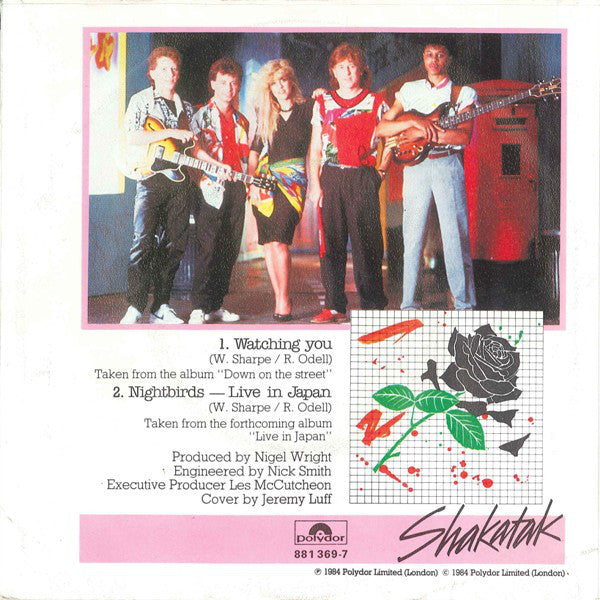 Shakatak - Watching You 36424 Vinyl Singles Vinyl Very Good (VG) <br> Hoes Good Plus (G+)